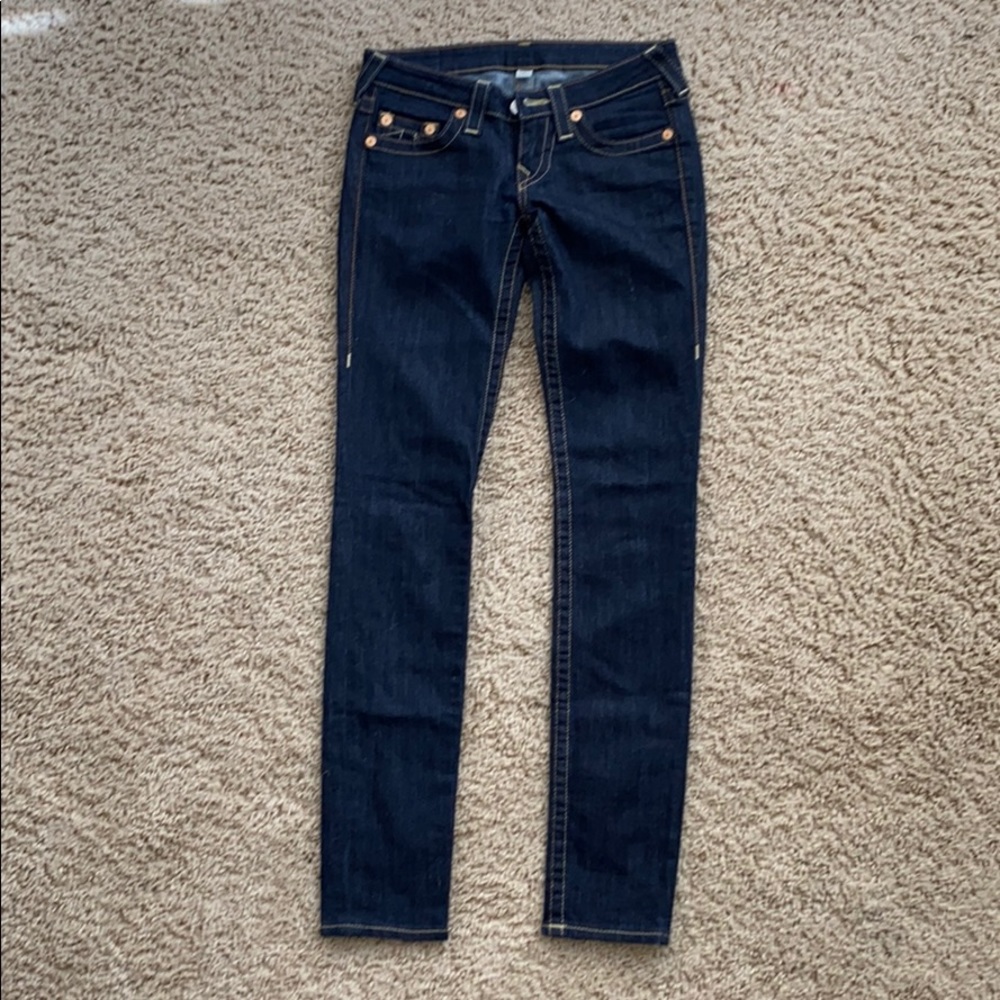 True Religion dark skinny denim